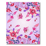 Swirling Pink Purple Floral Area Rug