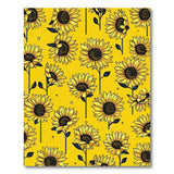 Vibrant Yellow Sunflower Pattern Yellow Area Rug