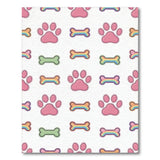 Pink Paw Rainbow Bone Washable Area Rug