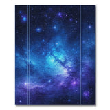 Blue and Teal Cosmic Nebula Starry Area Rug