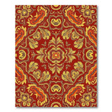 Ornate Red Gold Traditional Persian Area Rug