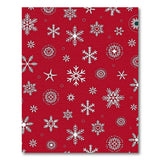 Red Geometric Modern Festive Red Snowflake Pattern Area Rug