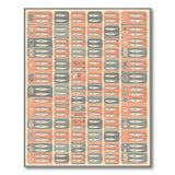 Orange Fish Motif Washable Area Rug