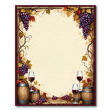 ODIKA Washable Wine & Grapes Vineyard Area Rug, Non-Slip Low Pile Kitchen Decor