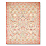 Coral Gray Geometric Lattice Area Rug