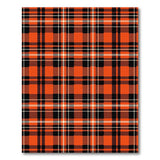 Bold Orange Tartan Plaid Area Rug