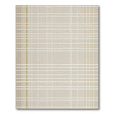 Neutral Beige Grid Checkered Area Rug