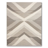 Grey Chevron Geometric Area Rug