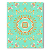Teal Mandala Floral Area Rug