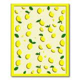 Sunny Lemon Scatter Fruit Pattern Area Rug