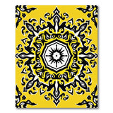 Yellow Traditional Persian Vibrant Yellow Persian Medallion Area Rug