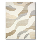 Beige and Neutral Abstract Area Abstract Wave Beige Neutral Area Rug