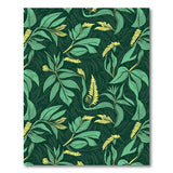 Floral Vintage Lush Fern Leaf Green Area Rug