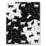Celestial Cats Black White Area Rug