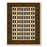 Brown and Tan Southwestern Geometric Tribal Area Rug