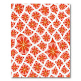 Vibrant Red Geometric Floral Area Rug
