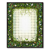 ODIKA Stained Glass Butterfly Garden Washable Area Rug, Low Pile Non-Slip Carpet