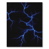 Electric Blue Lightning Area Rug