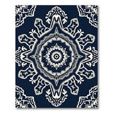 Navy Mandala Traditional Persian Area Rug