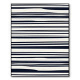 Bold Black and White Bold Black White Horizontal Stripe Rug