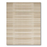Coastal Beach Beige Tonal Stripe Woven Area Rug