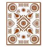 Heritage Tribal Orange Heritage Tribal Geometric Area Rug