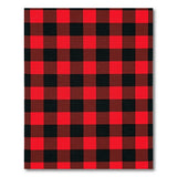 Rustic Farmhouse Red Red Black Buffalo Plaid Area Rug