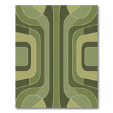 Green Geometric Swirl Area Rug