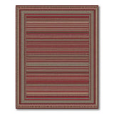 Bold Red Stripe Southwestern Area Rug