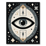 Mystical Eye Geometric Grey Area Rug