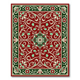 Ornate Red Persian Medallion Red Area Rug