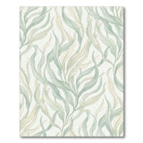 Sage Green Botanical Leaf Rug