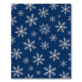Navy Snowflake Pattern Area Rug