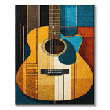 Geometric Acoustic Guitar Area Rug