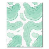 Abstract Fluid Green Area Rug