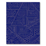 Navy Blue Geometric Hexagon Area Rug