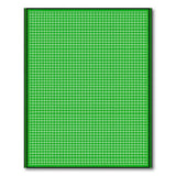Vibrant Green White Cross Grid Area Rug
