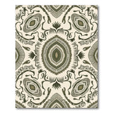 Cream Olive Intricate Persian Mandala Rug