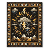 Southwestern Lightning Storm Mountain Rug