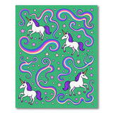 Whimsical Unicorn Rainbow Kids Rug