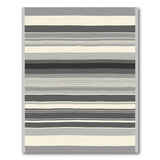 Grey Striped Grey Striped Geometric Area Rug