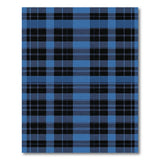 Blue Black Plaid Geometric Area Rug