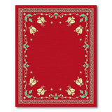 Festive Red Holly Bell Border Rug