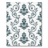 Elegant Teal Vine Floral Area Rug