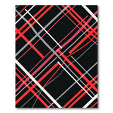 Multi-color and Patterns Bold Red Plaid Geometric Area Rug