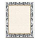 Ornate Blue Floral Border Blue and Teal Area Rug