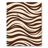Wavy Brown Beige Zebra Stripe Area Rug