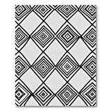 Bold Black Diamond Geometric Area Rug