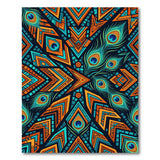 Vibrant Peacock Geometric Area Rug