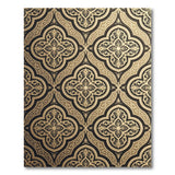 Opulent Gold Quatrefoil Medallion Rug
